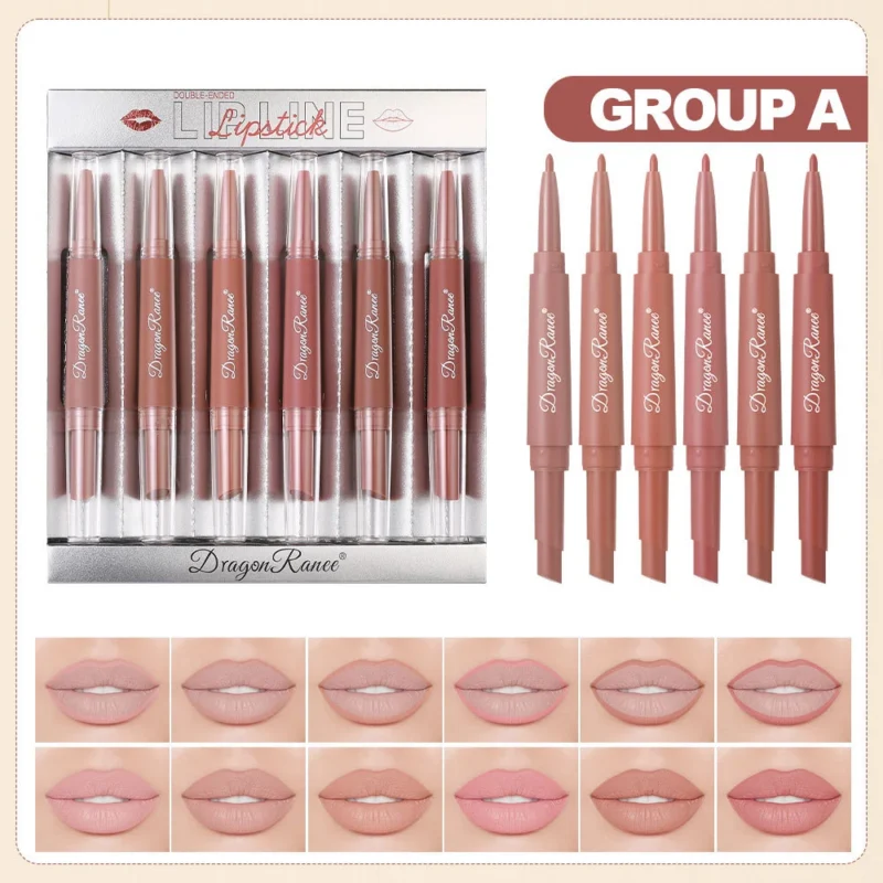 Dragonee Matte Lipstick Liner Duo Set 6pcs Dra Kv449jb9 2