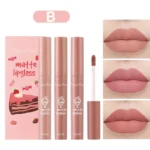 DragonRanee 3-piece matte lip gloss set with waterproof and long-lasting velvet finish
