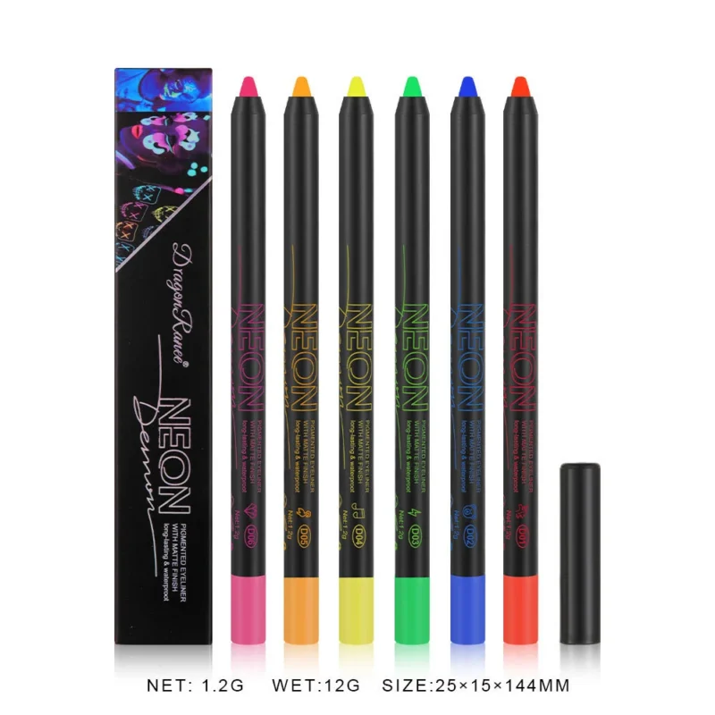 Neon Eyeliner Pencil Waterproof Matte Dra Gvssannp 2